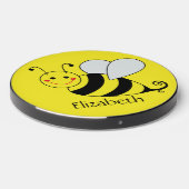 Cute Bumble Bee Personalized Yellow Wireless Charger (Front 2)