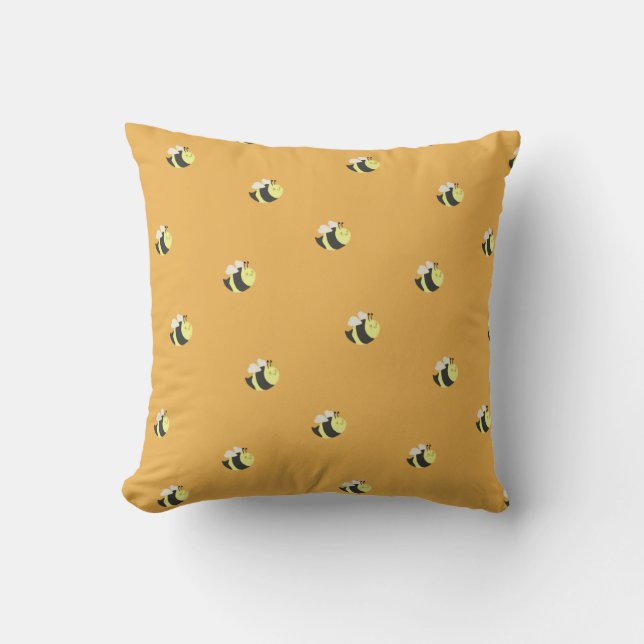 Cute Bumble Bee Pillow (Front)