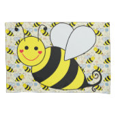 Cute Bumble Bee Pillow Case (Front)