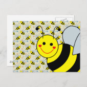 Cute Bumble Bee Postcard (Front/Back)