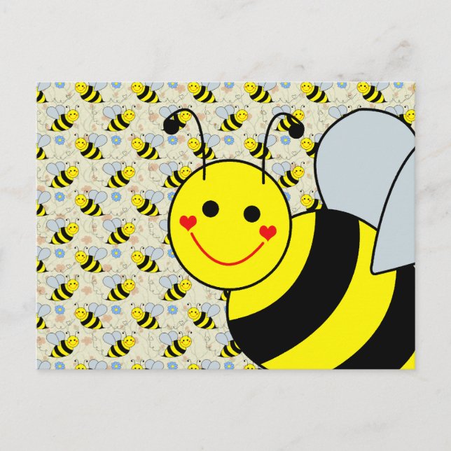 Cute Bumble Bee Postcard (Front)