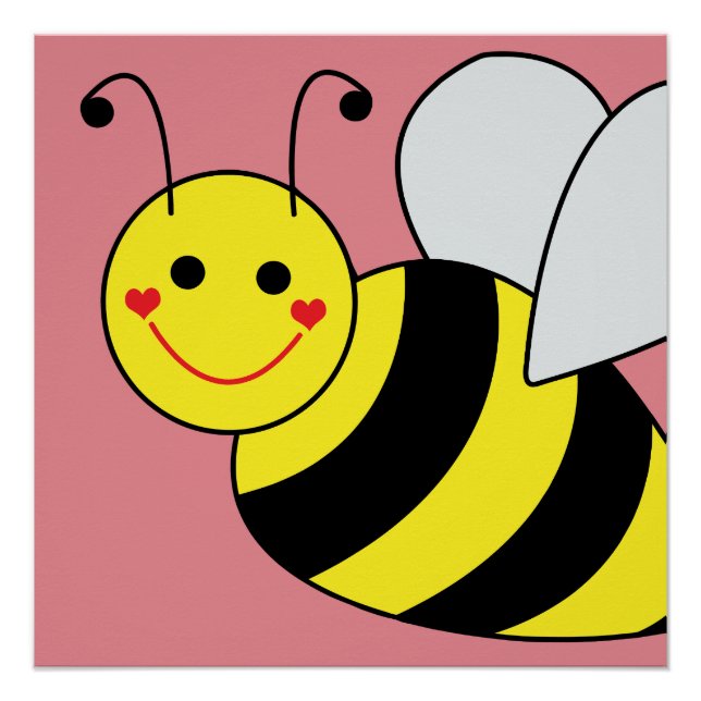 Cute Bumble Bee Poster (Front)