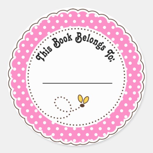 Cute Bumble Bee Reading Bookplates
