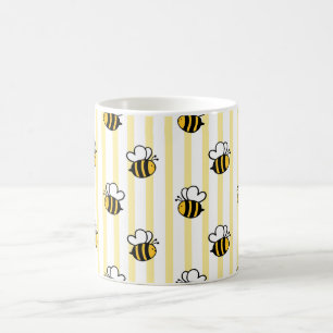Cute Bumble Bee Seamless Pattern Coffee Mug