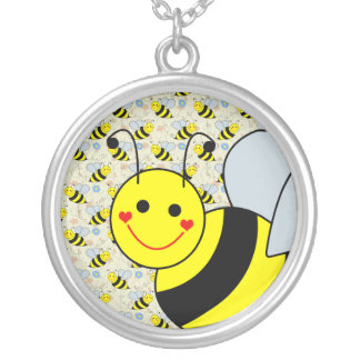 Cute Bumble Bee Silver Plated Necklace