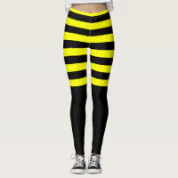 Bumble Bee Leggings, Yellow and Black Stripe Leggings, Pattern Halloween  High Waisted, Cute Leggings, Yoga Leggings, Animal Print -  Canada