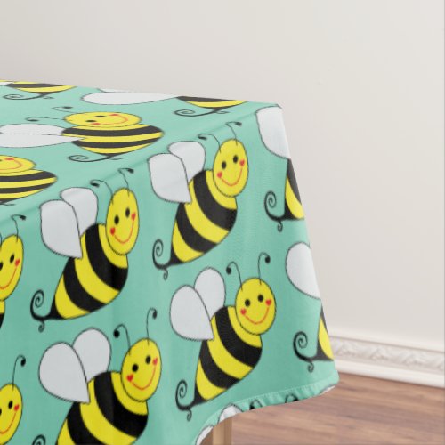 Cute Bumble Bee Tablecloth