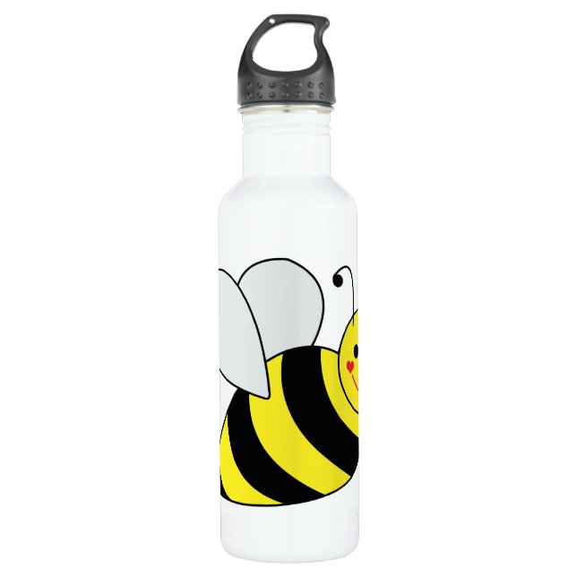 Cute Bumble Bee Water Bottle (Front)
