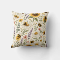 Cute Bumble Bee & Wildflower Pattern