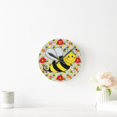Cute Bumble Bee with Numbers Round Clock (Home)