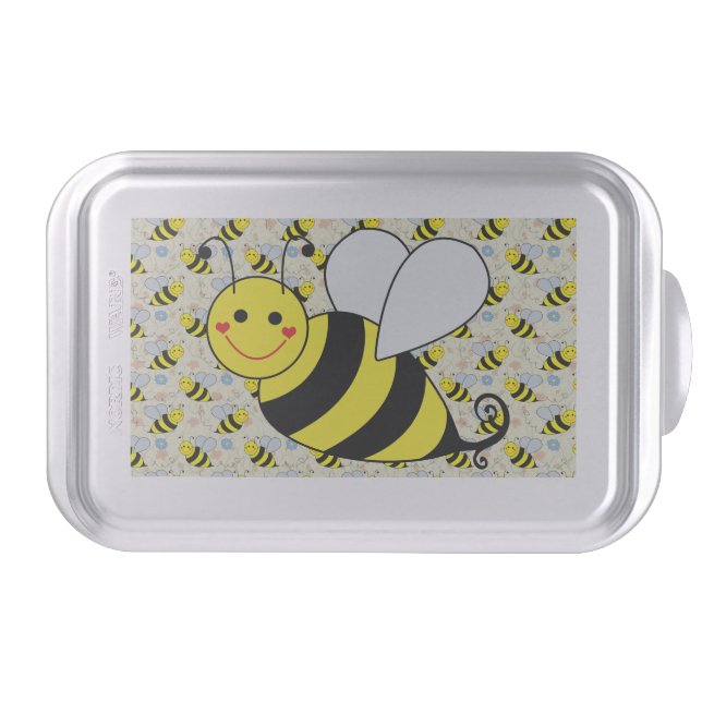 Cute Bumble Bee with Pattern Cake Pan (Front)