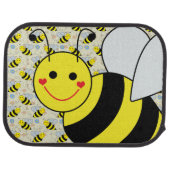 Cute Bumble Bee with Pattern Car Mat (Rear)