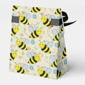 Cute Bumble Bee with Pattern Favor Boxes (Back Side)