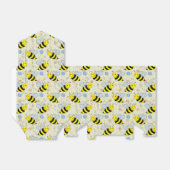 Cute Bumble Bee with Pattern Favor Boxes (Unfolded)
