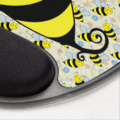 Cute Bumble Bee with Pattern Gel Mouse Pad (Right Side)