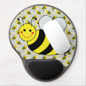 Cute Bumble Bee with Pattern Gel Mouse Pad (Left Side)