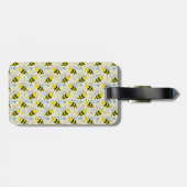 Cute Bumble Bee with Pattern Luggage Tag (Back Horizontal)