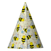Cute Bumble Bee with Pattern Party Hat (Back)