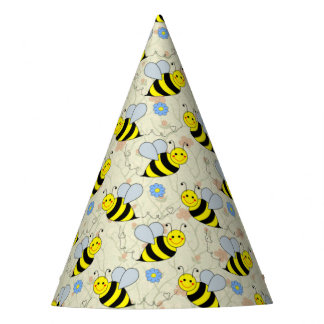 Cute Bumble Bee with Pattern Party Hat