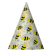 Cute Bumble Bee with Pattern Party Hat (Left)