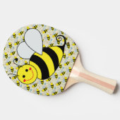 Cute Bumble Bee with Pattern Ping-Pong Paddle (Side)