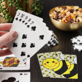 Cute Bumble Bee with Pattern Playing Cards (In Situ)