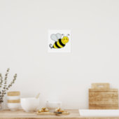 Cute Bumble Bee with Pattern Poster (Kitchen)