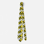 Cute Bumble Bee With Pattern Tie at Zazzle