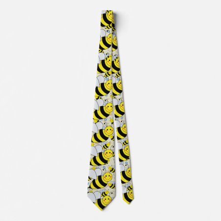Cute Bumble Bee With Pattern Tie