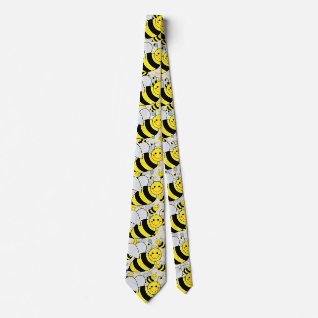 Cute Bumble Bee with Pattern Tie (Front)