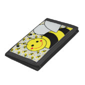 Cute Bumble Bee with Pattern Tri-fold Wallet (Bottom)