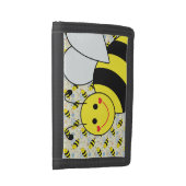 Cute Bumble Bee with Pattern Tri-fold Wallet (Side)