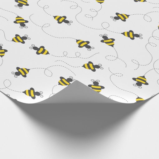 Bumblebees and Daisies Wrapping Paper