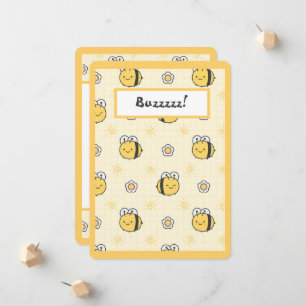 Cute Bumble Bee Yellow Cute Announcement