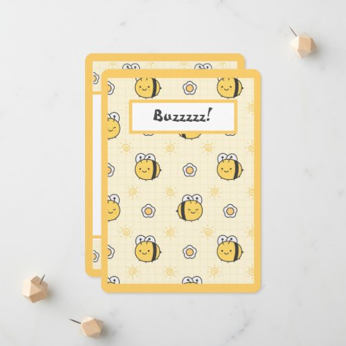 Cute Bumble Bee Yellow Cute Announcement