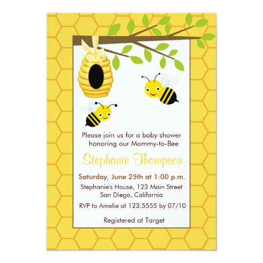 Cute Bumble Bees Baby Shower Invitations | Zazzle.com