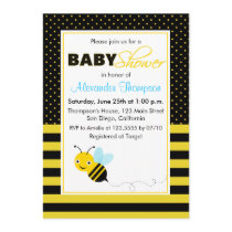 Cute Bumble Bees Boy Baby Shower Invitation