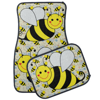 Cute Bumble Bees Car Floor Mat