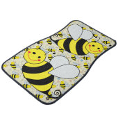 Cute Bumble Bees Car Floor Mat (Angled)