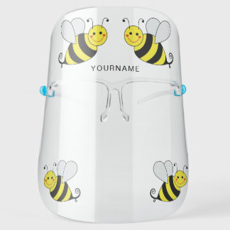 Cute Bumble Bees Personalized Face Shield