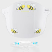 Cute Bumble Bees Personalized Face Shield (Front w/Glasses)
