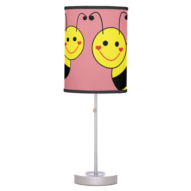 Cute Bumble Bees Table Lamp (Front)