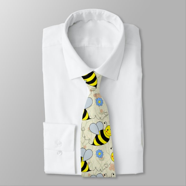 Cute Bumble Bees Tie (Tied)