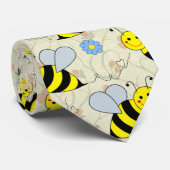 Cute Bumble Bees Tie (Rolled)