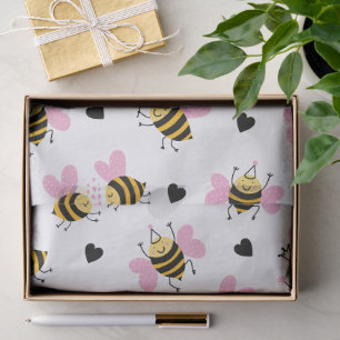 Cute Bumblebee and Rainbow Nursery Tissue Paper