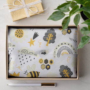 Cute Bumblebee and Rainbow Nursery Tissue Paper