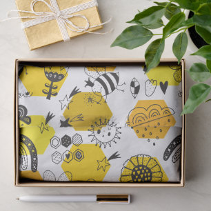 Cute Bumblebee and Rainbow Nursery Tissue Paper