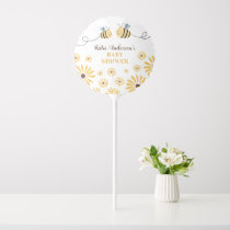 Cute Bumblebee and Sunflowers Baby Shower Balloon