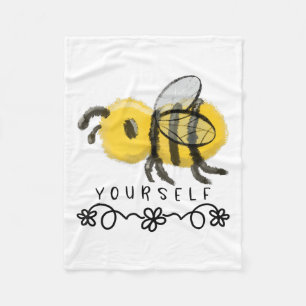 Cute Bumblebee Bee Yourself Fleece Blanket