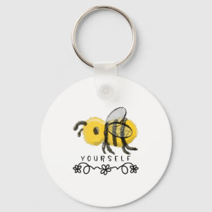 Cute Bumblebee Bee Yourself  Keychain
